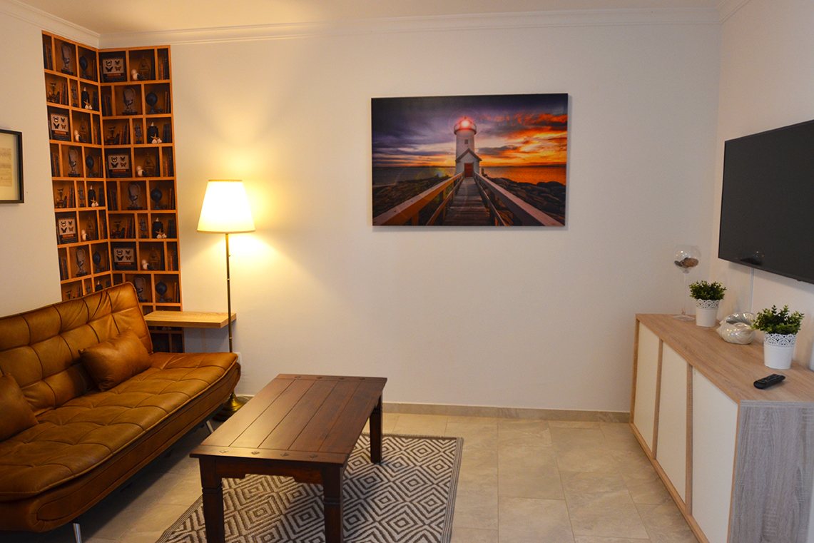 Living area of the two-bedroom apartment